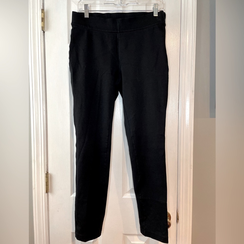 EDDIE Bauer Dress Black Pants Flat Front Skinny Fit Business Casual Workwear‎ 6